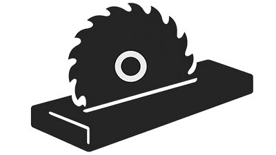 Symbol für Fertigung – Kreissäge als Zeichen für präzise Holzverarbeitung und Handwerkskunst